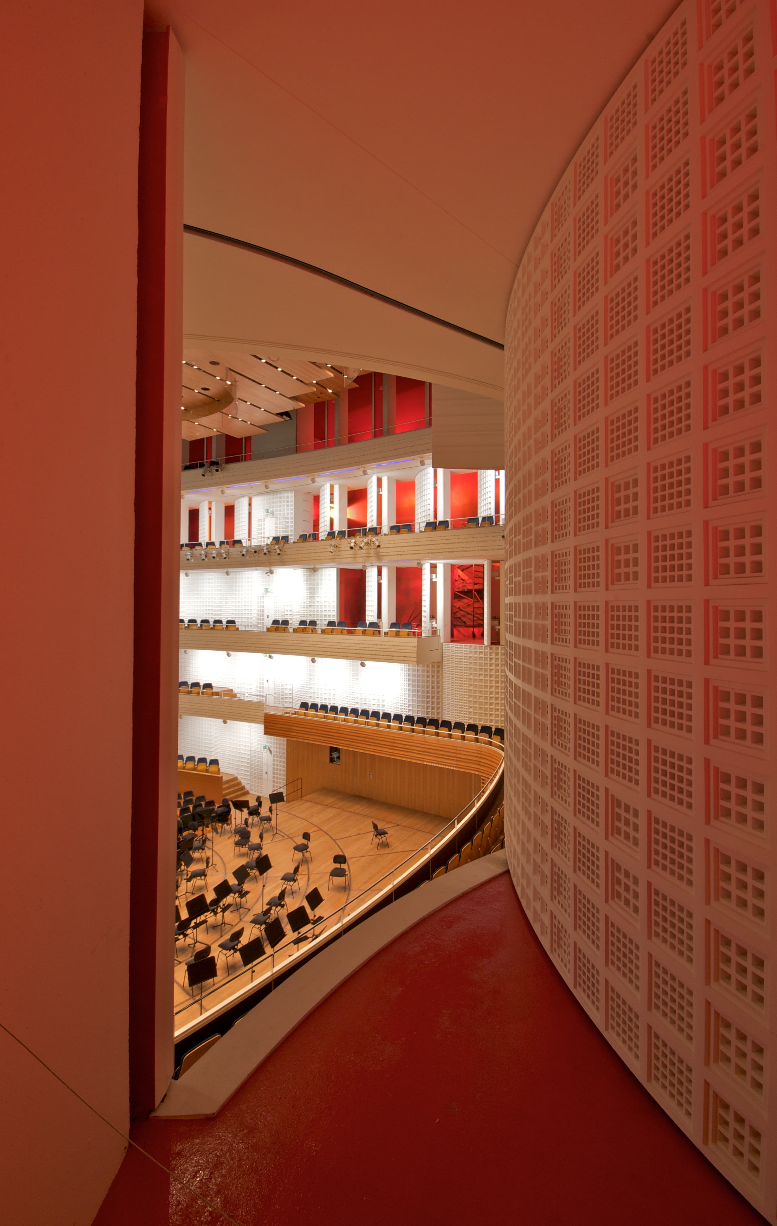 Blick aus der Echokammer in den Konzertsaal des KKL Luzern